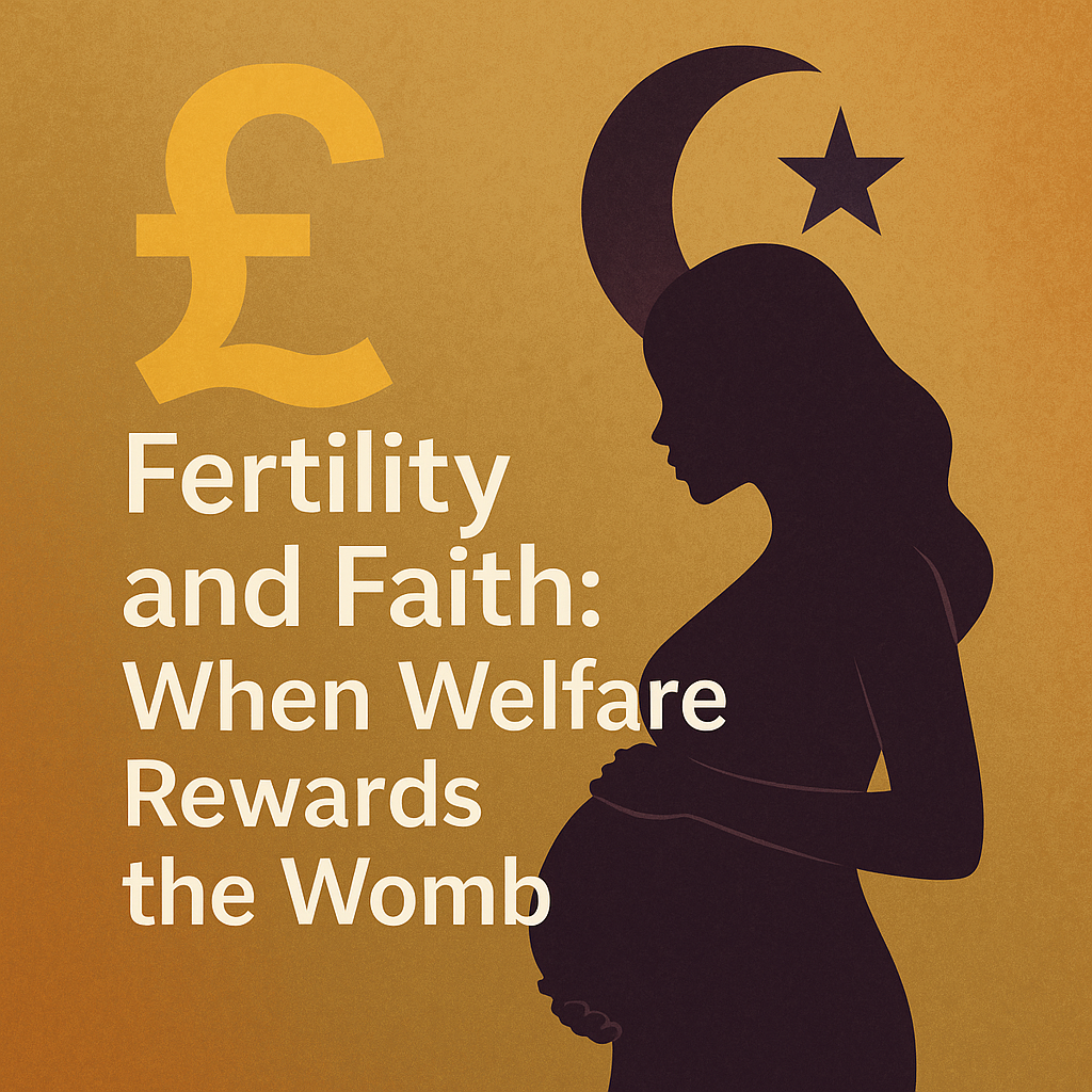 fertility, welfare policy, religious demographics, population growth, Islamic welfare, state funding, ideology and birthrates, secularism, faith-based dependency, Fertility and Muslim Growth