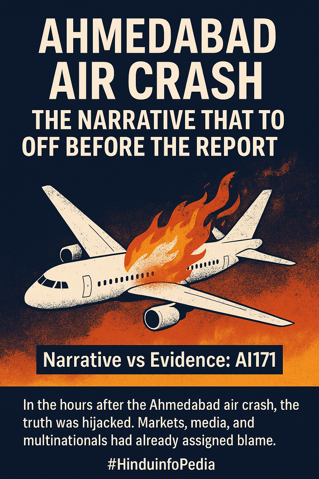 Ahmedabad Air Crash, AirIndia A I171, Media Manipulation, Boeing Investigation, HinduinfoPedia