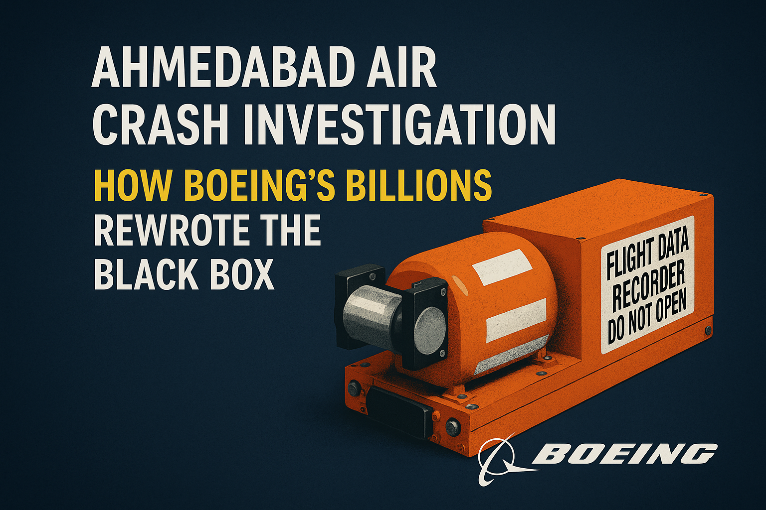 Ahmedabad crash,Air India AI171,Boeing safety,crash investigation,media bias,HinduinfoPedia