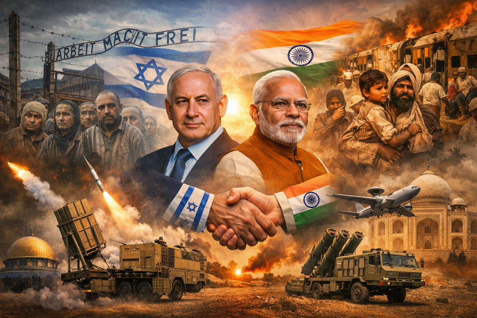 Israel India alliance, Netanyahu Modi, Holocaust and Partition, civilizational survival, defense cooperation, genocide survivors, missile defense, strategic partnership, India Israel relations, tolerance and strength