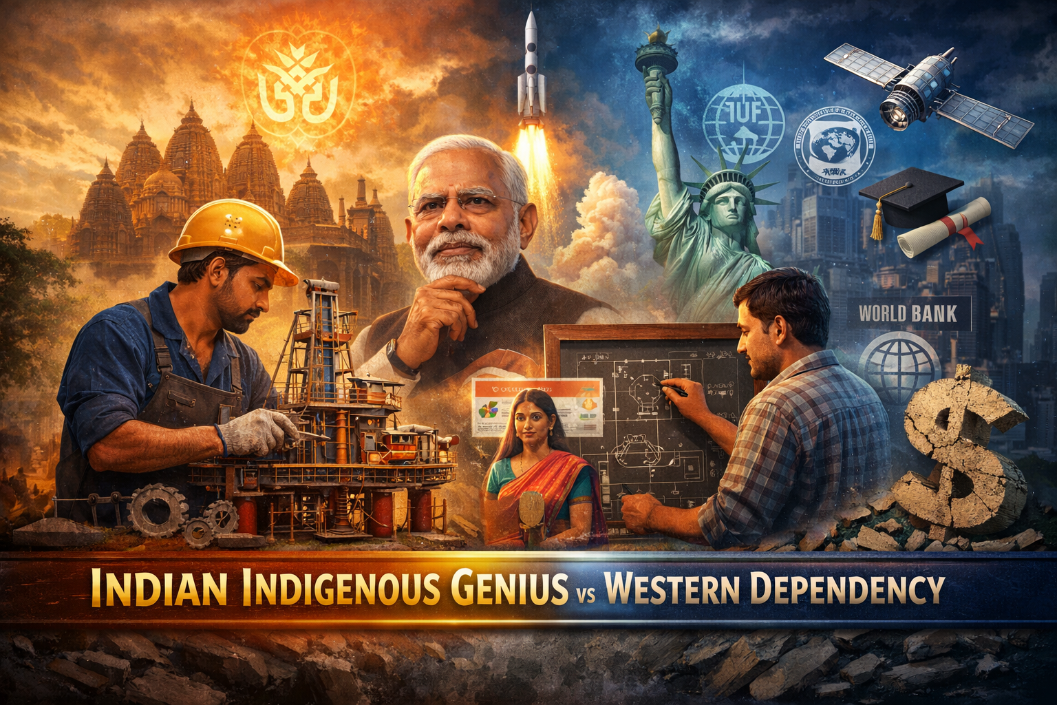 Indian indigenous genius, Indian soft power, self reliance India, indigenous innovation, Indian engineering, decolonization of knowledge, alternative development model, grassroots intelligence, civilizational confidence, India sovereignty, post colonial India, practical engineering, Indian capability, global power shift, Indian Indigenous genius