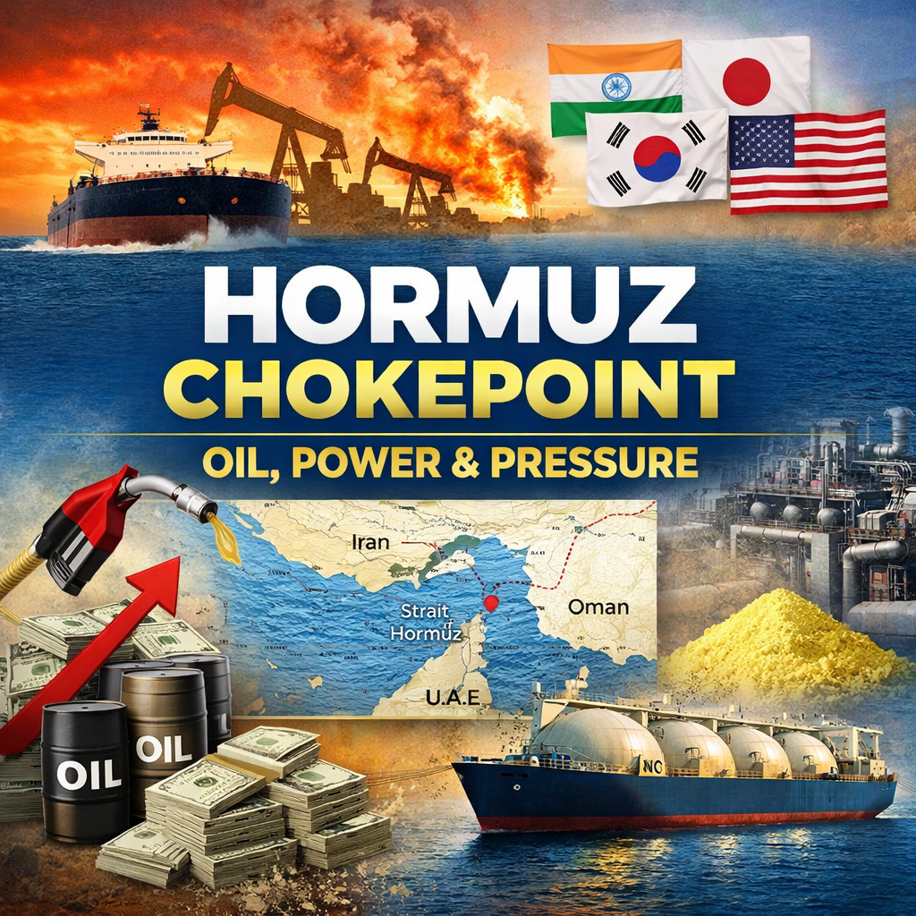 Strait of Hormuz, oil chokepoint, global energy, oil tankers, geopolitics, energy security, LNG trade, refinery, global economy, India energy, maritime route, supply chain, oil crisis, strategic passage