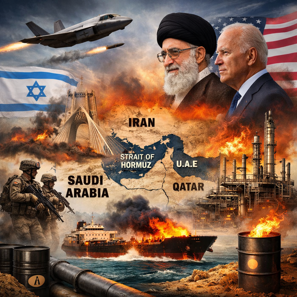 Strait of Hormuz, West Asia conflict, Iran Israel tensions, global energy crisis, Persian Gulf geopolitics, oil tanker attack, Middle East war, energy security, geopolitical crisis, Iran US conflict, Gulf region map, oil infrastructure