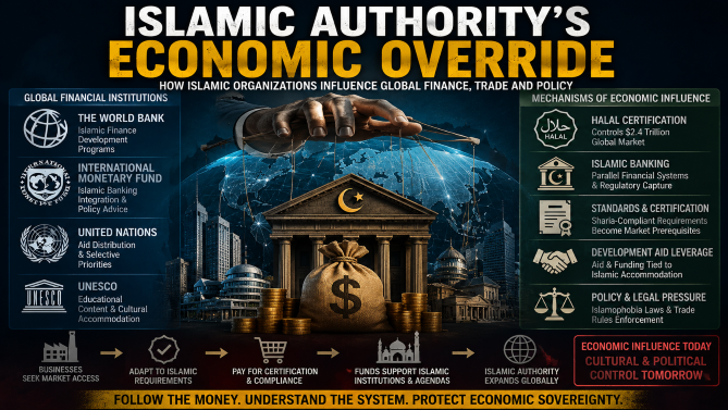 Islamic finance, Islamic banking, halal certification, global economy, international finance, economic influence, financial institutions, Sharia compliance, World Bank, IMF, United Nations, UNESCO, economic policy, development aid, global markets, religious economics, financial regulation, commercial standards, geopolitical economy, economic governance, international organizations, finance and religion, market access, global trade, economic analysis